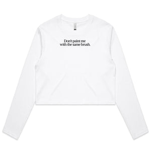 White Crop Tee Long Sleeve