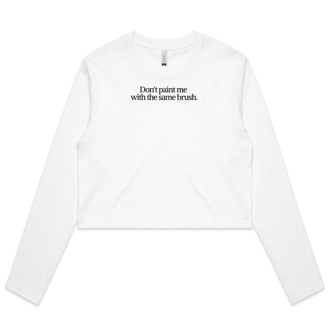 White Crop Tee Long Sleeve