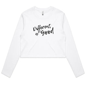 DIFFERENT - Long Sleeve Crop Tee