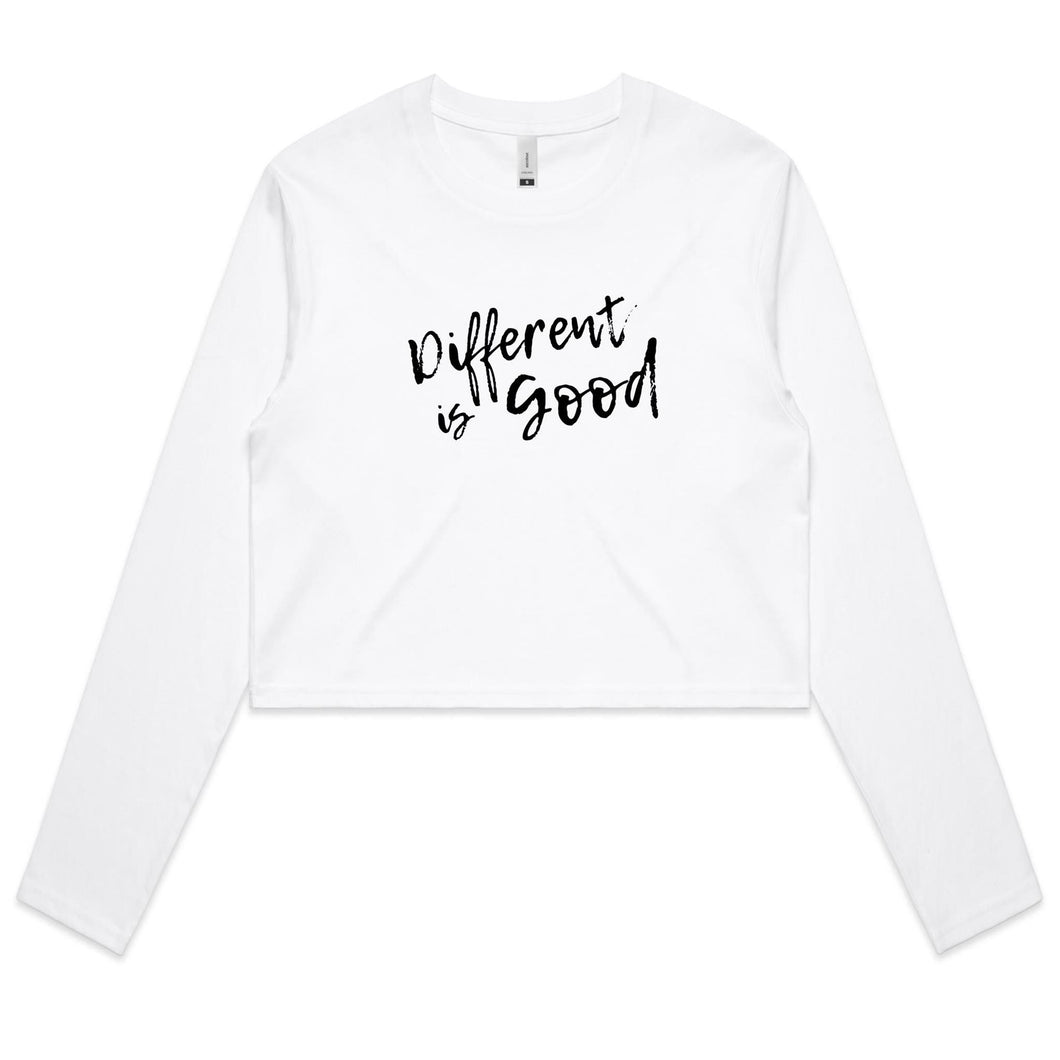 DIFFERENT - Long Sleeve Crop Tee