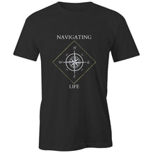 Load image into Gallery viewer, Navigating Life - Black Organic T-shirt
