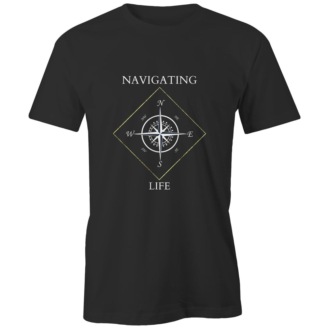 Navigating Life - Black Organic T-shirt