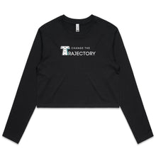 Load image into Gallery viewer, Women&#39;s Long Sleeve Crop Tee - Change the Trajectory
