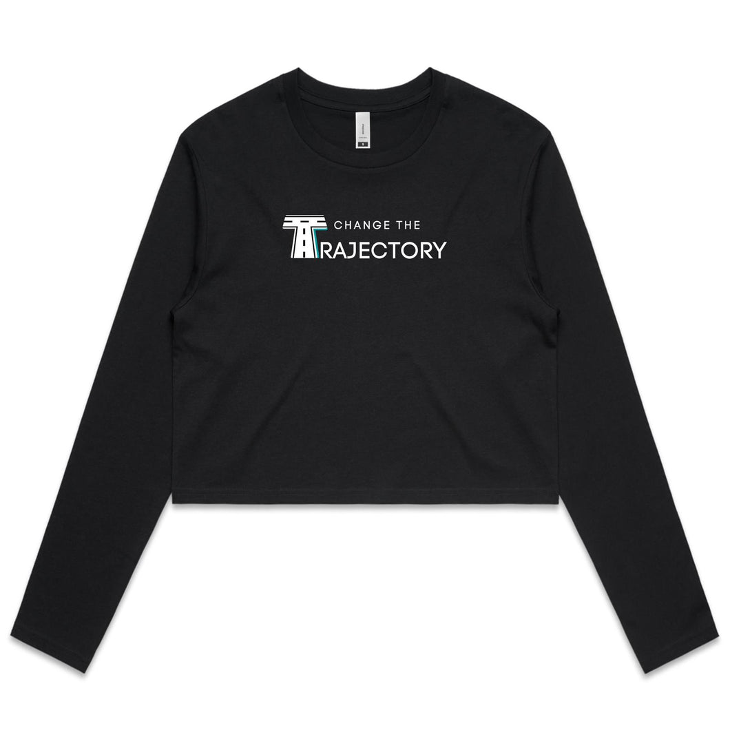 Women's Long Sleeve Crop Tee - Change the Trajectory