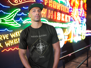 Navigating Life - Black Organic T-shirt